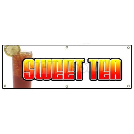 Signmission SWEET TEA BANNER SIGN ice iced drink cart stand cold drinks fresh brewed B-72 Sweet Tea
